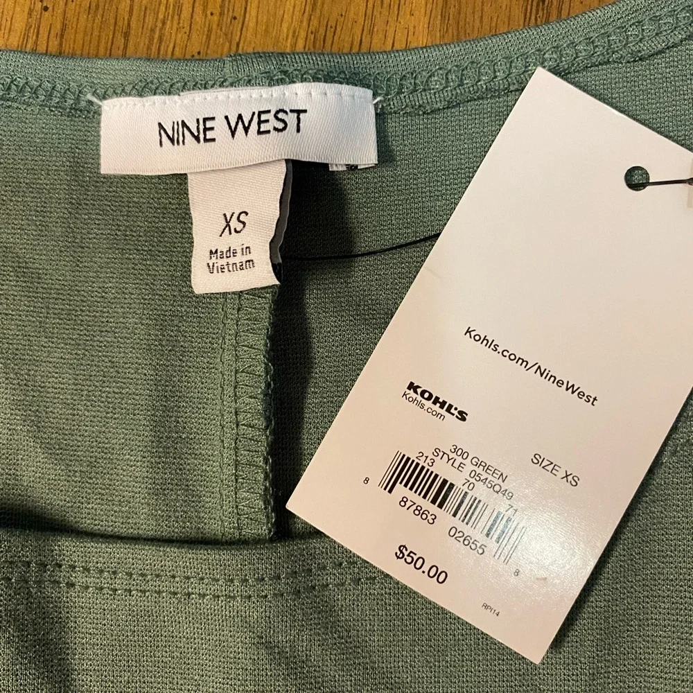 NWT Nine West Cap Sleeve Ponte Sheath Dress Size XS - Picture 4 of 7